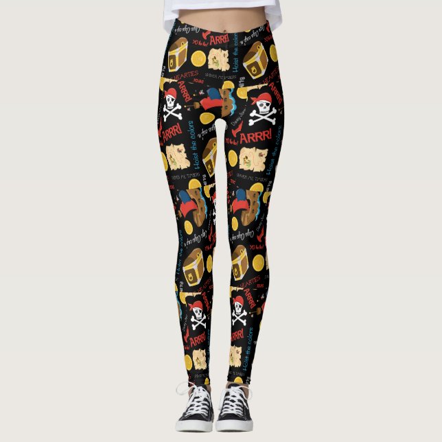 Leggings do tesouro pirata (Frente)