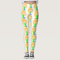 leggings do vômito do arco-íris