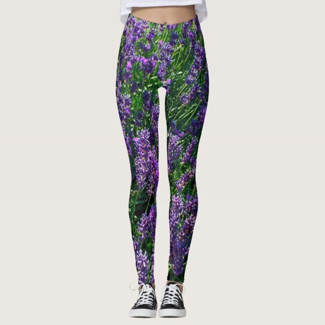 Leggings dos Campos de lavanda (Frente)