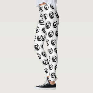 Leggings dos golfinhos Yin Yang