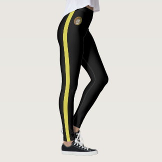 Leggings dos lados com risca amarela JK 2024