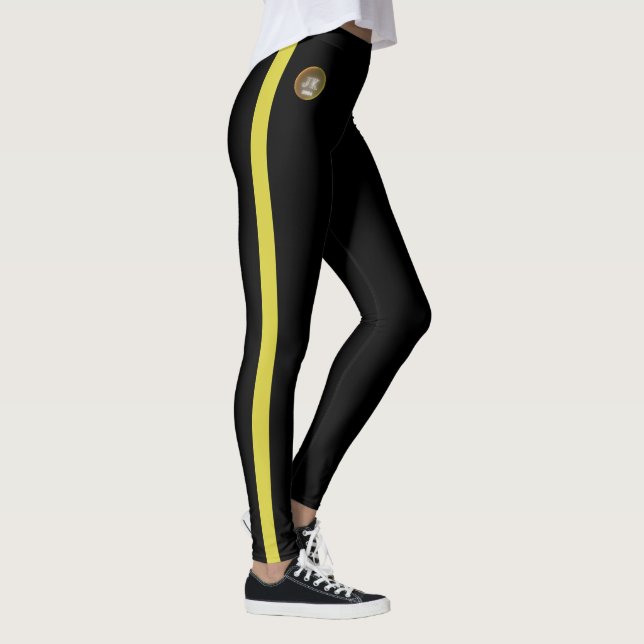 Leggings dos lados com risca amarela JK 2024 (Direita)