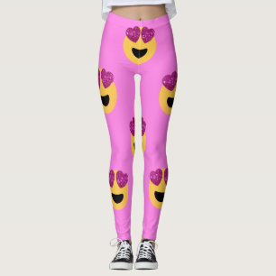 leggings dos olhos do coração