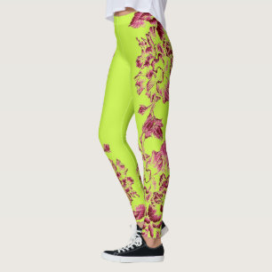 Leggings Double Hibiscus Rosa em Lima