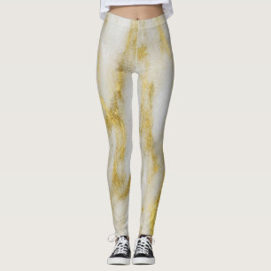 Leggings Douradas de mármore