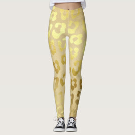 Leggings Douradas de máscaras para o leopardo