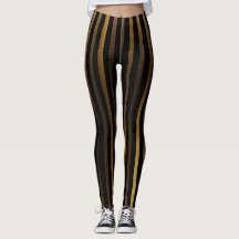 Leggings Douradas e pretas luxuosas