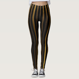 Leggings Douradas e pretas luxuosas