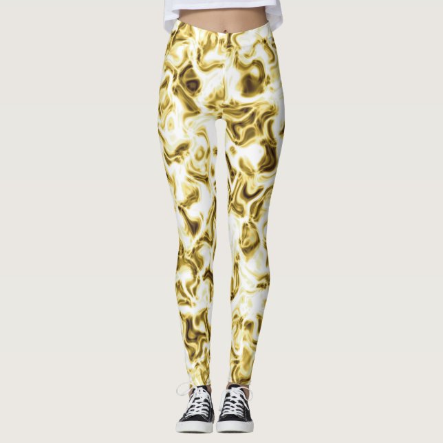 Leggings Douradas Leggings Na moda-Patternos Doura (Frente)
