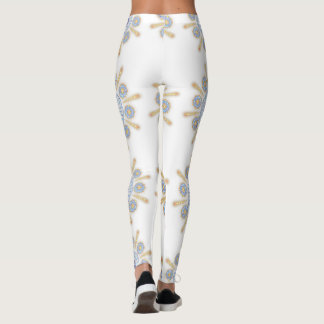 Leggings Douradas, roxas e azuis cativantes