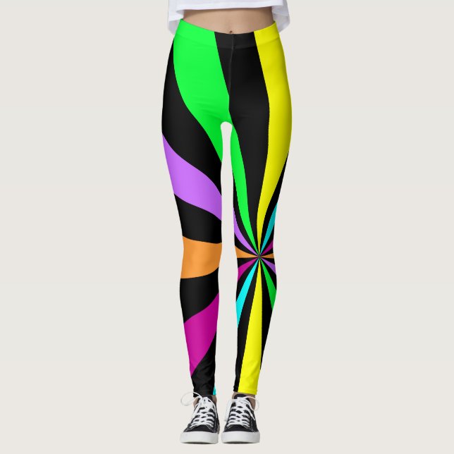 Leggings e conselhos de neon Pop de cor (Frente)