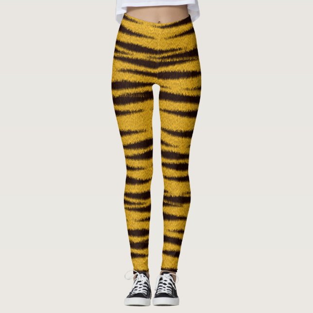 Leggings Efeito Pele de Tigre (Frente)