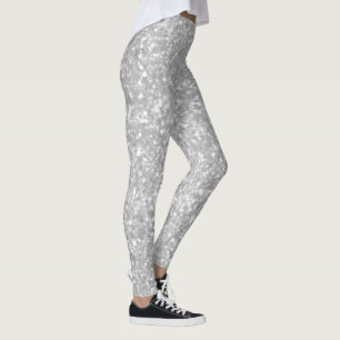 Leggings Elegantes Glitter de Silver Sparkle