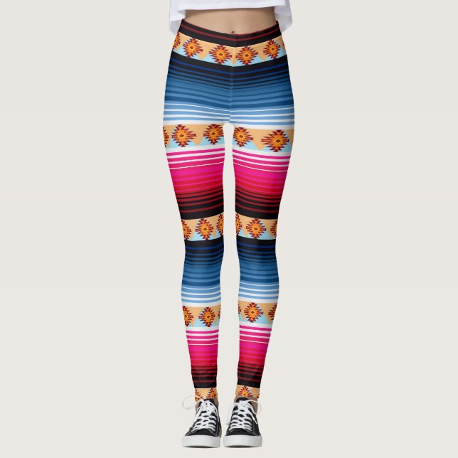 Leggings em branco tradicionais mexicanas (Frente)