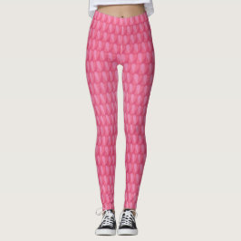 Leggings em escala rosa para mulheres