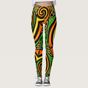 leggings em espiral celta