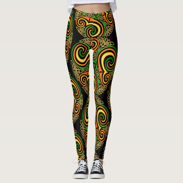 leggings em espiral celta (Frente)