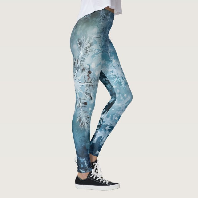 Leggings em flocos de neve - Bonito (Direita)