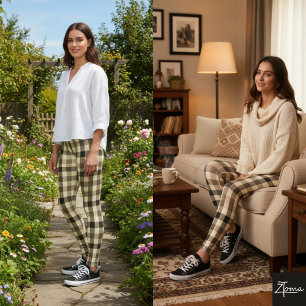 Leggings em grade urbana