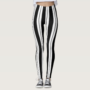 Leggings em preto e branco simples