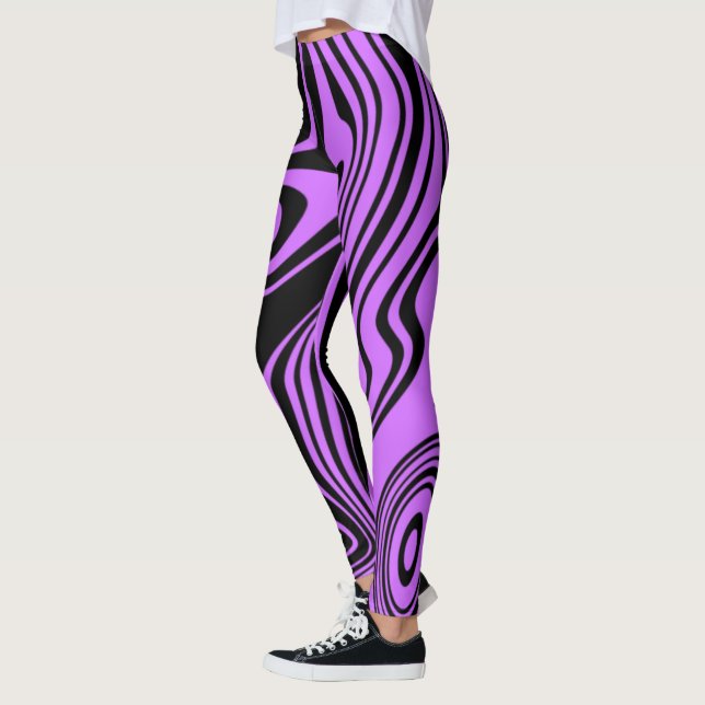 Leggings em preto roxo ou Escolher cor (Esquerda)