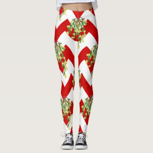 leggings emblemoadas do xmas chevron