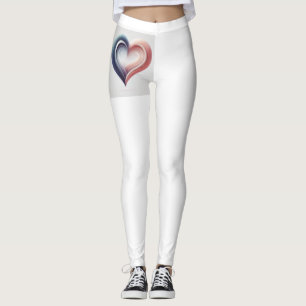 Leggings energéticas duplas de coração - amor e un