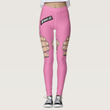 Leggings engraçadas Risque Pink Prude Humor