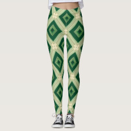 Leggings Esmeralda Verde Geométrico Feminino