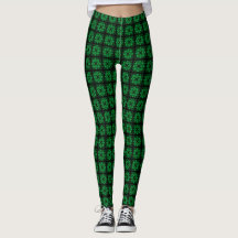 Leggings Espandexas Verdes Inclinadas