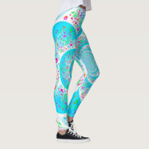 Leggings Espirais Azuis