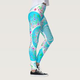 Leggings Espirais Azuis