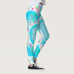 Leggings Espirais Azuis