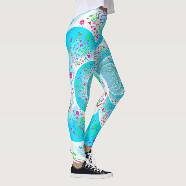 Leggings Espirais Azuis (Direita)