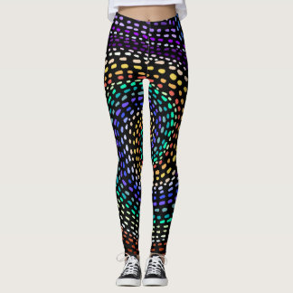 Leggings Espiral Arco-íris para Mulheres | Abstrat