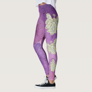 Leggings Espirituosas de Anjo White Light Guardian