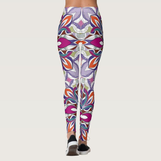 Leggings esportivas Bright Multicolor Summer (Verso)