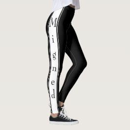 Leggings esportivas Design - sua cor e seu texto