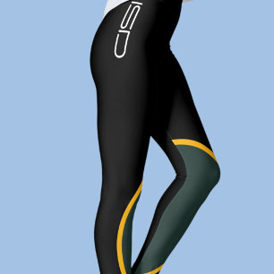 Leggings Esportivas Verde Amarelo ISD Roupas de Tr
