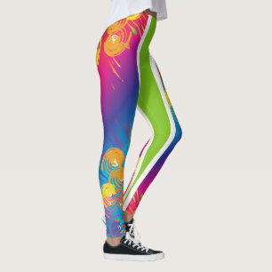 Leggings esportivas verdes/Abstrato