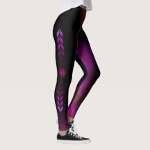 Leggings esportivos pretos e rosa modernos