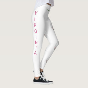 Leggings Estaduais de Dogwood Flores Brancas na Vi
