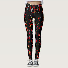 Leggings Estampa Abstrata Chamas de Fogo Incríveis