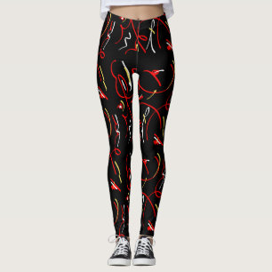 Leggings Estampa Abstrata Chamas de Fogo Incríveis