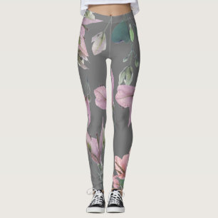 Leggings Estampa de Flores de Planta Funky Bougain