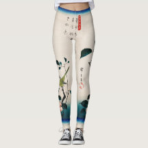 Leggings ESTAMPA DE PÁSSARO JAPONÊS