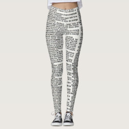 Leggings estampa dicionário