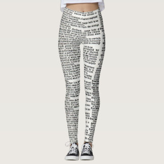 Leggings estampa dicionário