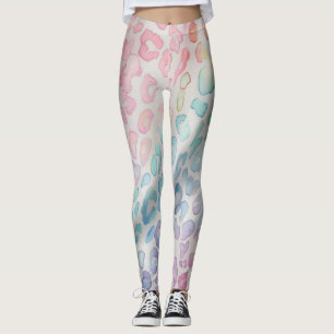 Leggings Estampa Leopardo Arco-íris Pastel