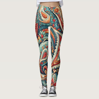 Leggings Estampa Paisley Boêmia - No. 8